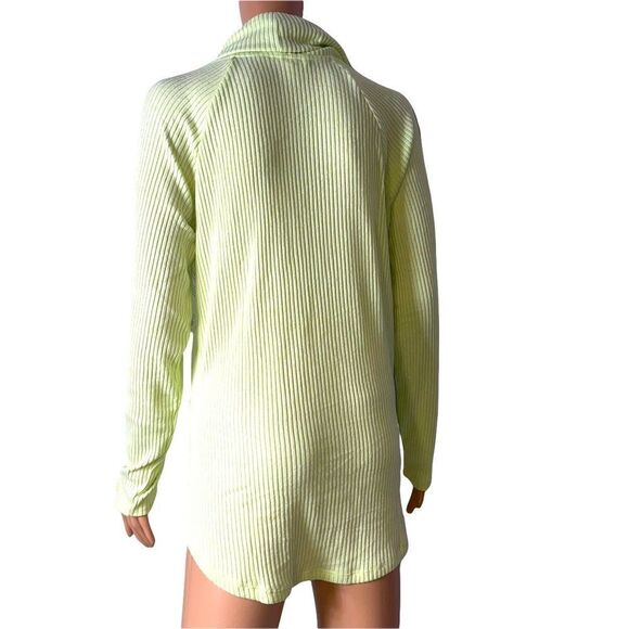 Sonoma Goods For Life® Raglan Rib Cowlneck Top NEW pale neon green NEW - Picture 4 of 14